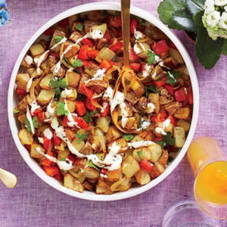 Potato Hash with Creme Fraiche