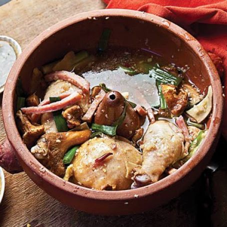 Clay-Pot Chicken with Chanterelles