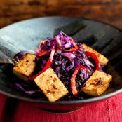 Sweet & Sour Purple Cabbage with Tofu