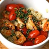 Garlic-Basil Shrimp w/ Orzo