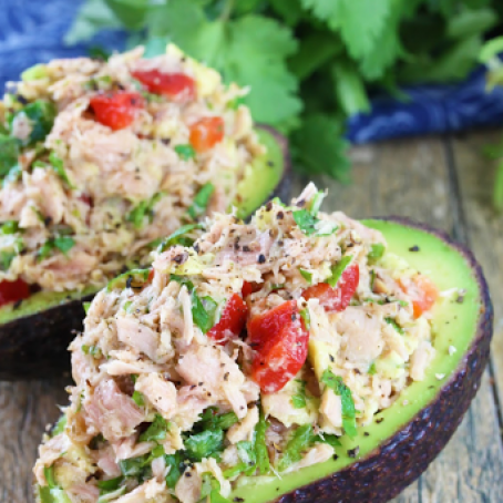 Healthy Tuna Stuffed Avocado