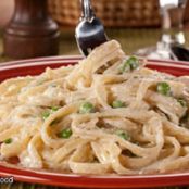 Peas and Fettuccine Alfredo