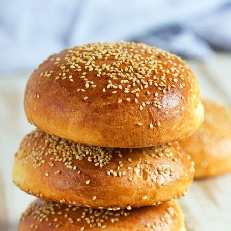 Easy Brioche Hamburger Buns