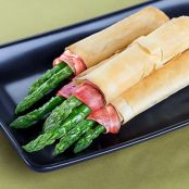 Phyllo and Prosciutto Wrapped Asparagus