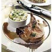 Roasted Pork Chop with Serrano Ham