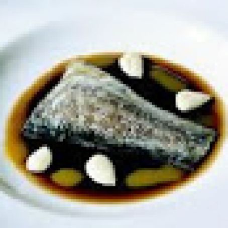 Hot Black Truffle Gelatin With Cod Skin