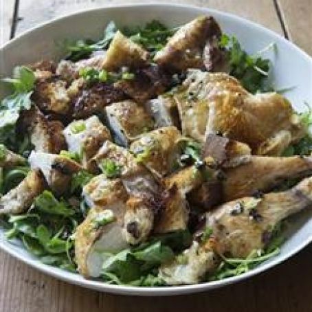 Roast Chicken with Bread & Arugula Salad