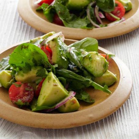 Avacado Salad with Tomatoes, Lime and Toasted Cumin Vinaigrette