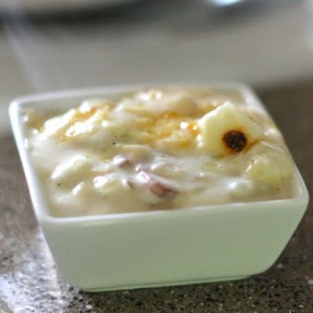 Creamy Cheesy Bacon & Potato Casserole {aka Funeral Potatoes}