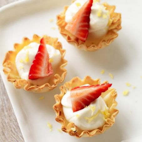 Mini Strawberry-Lemon Cheesecake Tarts