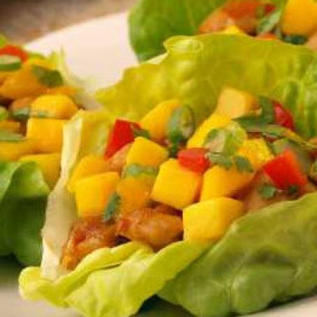 Mango Chicken Lettuce Wraps