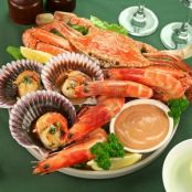 Fresh Seafood with Caviar Cream