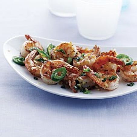 Salt-and-Pepper Shrimp with Garlic and Chile
