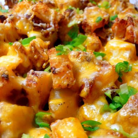 Roasted Ranch Potatoes with Bacon and Cheese