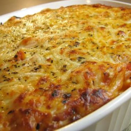 Baked Penne Pasta with Mushroom Marinara and Chicken