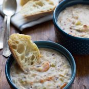 Creamy Chicken Wild Rice Soup {Slow Cooker}