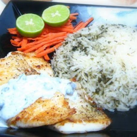 Pan Fried Fish with Dill Rice