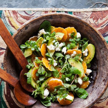 Avocado & Tangerine Salad with Jalapeno Vinaigrette