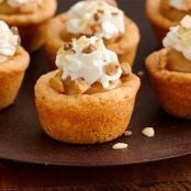 Toffee and Almond Fudge Cookie Cups