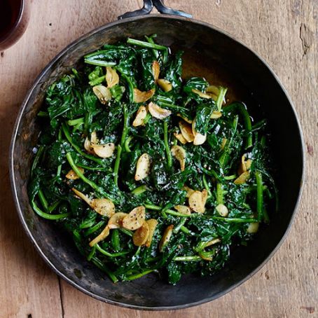 Sautéed Spinach with Lemon-and-Garlic Olive Oil