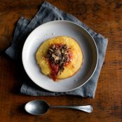Polenta With Wild Mushrooms and Marinara Sauce