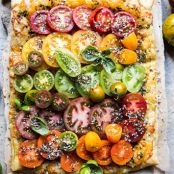 Heirloom Tomato Cheddar Tart with Everything Spice