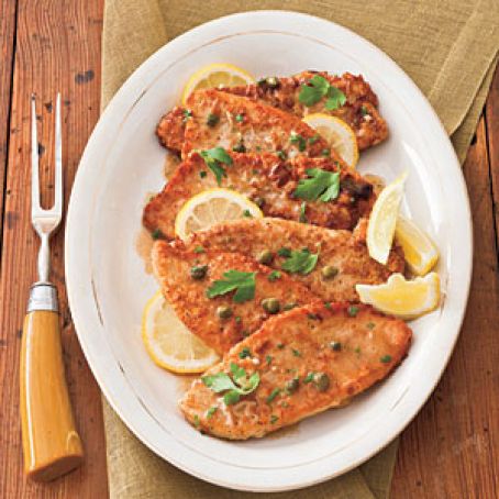Turkey Cutlets with Lemon-Caper Sauce