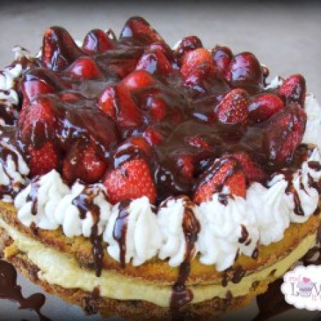 Strawberry Topped Boston Cream Pie