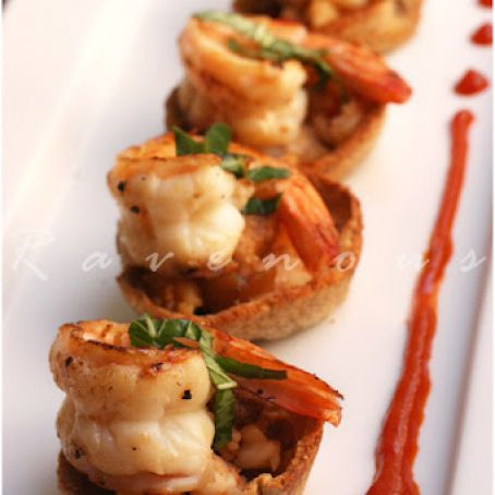 Bread Cups w/Spicy Shrimp & Pork Belly