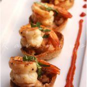 Bread Cups w/Spicy Shrimp & Pork Belly