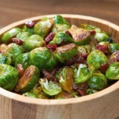 Balsamic Glazed Brussels Sprouts with Pancetta