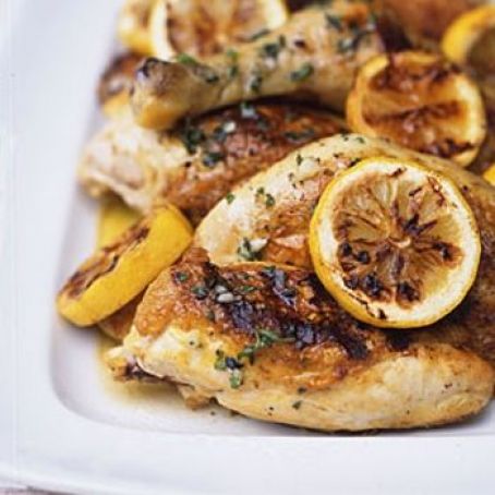 Grilled Chicken with Lemon, Garlic, and Oregano