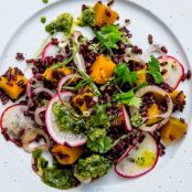 Black Rice Salad with Cilantro Pesto