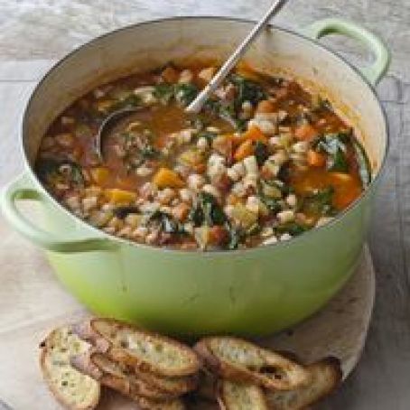 Winter Minestrone & Garlic Bruschetta