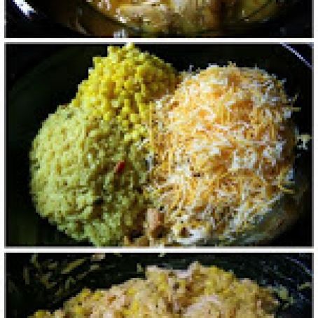 Crockpot Cheesy Chicken & Rice