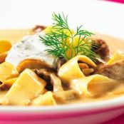 Beef Stroganoff and Noodle Soup