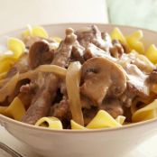 FLANK****Slow Cooker Beef Stroganoff
