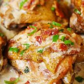 Skillet Chicken with Bacon Cream Sauce