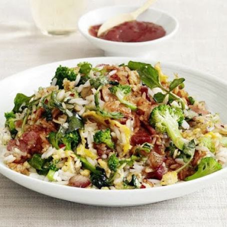 Vegetable Fried Rice with Bacon