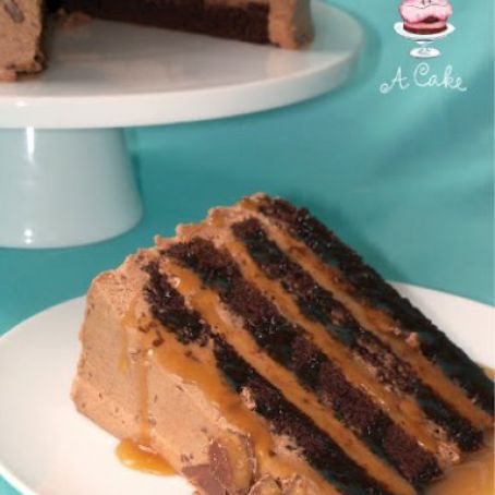 Heath Cake with Toffee Sauce