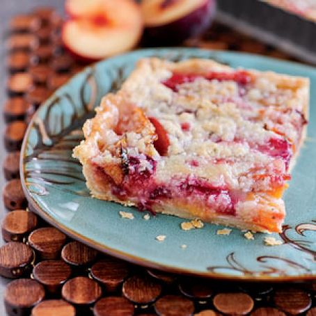 Plum Tart with Tarragon Streusel