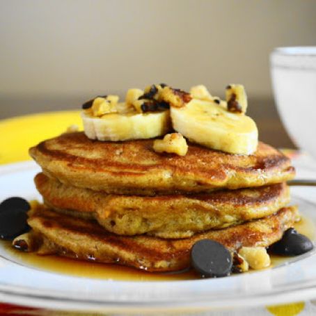 Banana Chocolate Chip Pancakes