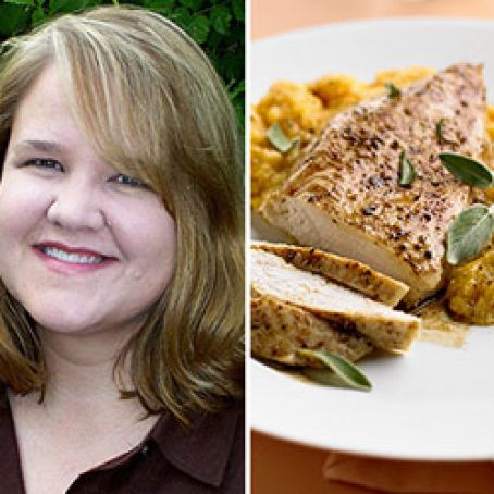 Cinnamon Roasted Chicken with Pumpkin-Sage Grits