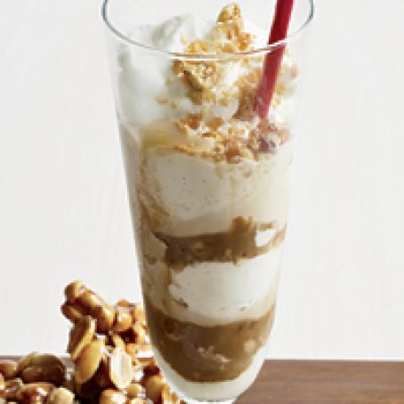 Vietnamese Coffee Sundaes with Crushed Peanut Brittle