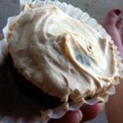 Chocolate Flax Cupcakes with Cream Cheese Peanut Butter Frosting