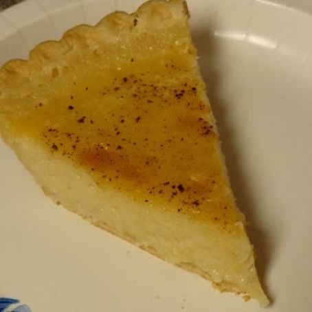 Amish Sugar Cream Pie with 100 Year Old Pie Crust