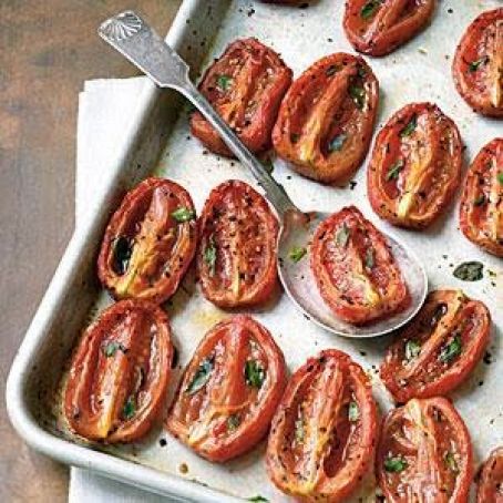 Aromatic Slow Roasted Tomatoes