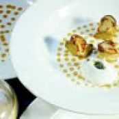 Savory Almond Nougat Soup With Artichokes and Ceps