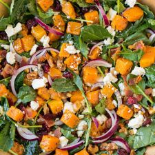 Butternut Squash and Bacon Salad with Maple-Rosemary Vinaigrette