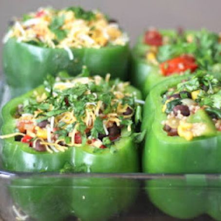 Quinoa & Black Bean Stuffed Peppers
